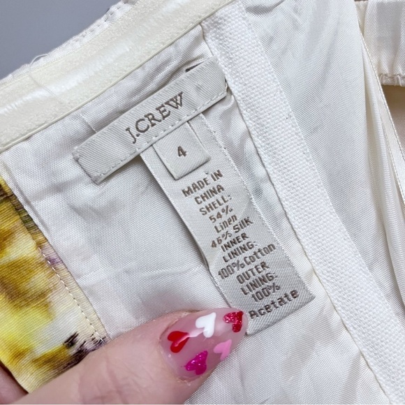 J Crew Size 4 Fleurette Sweetheart Bust Tie Dye Silk & Linen Blend Mini Dress - Picture 8 of 11